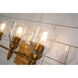 Fun Finial 3 Light 22 inch Gold Leaf with Antique Vanity Light Wall Light